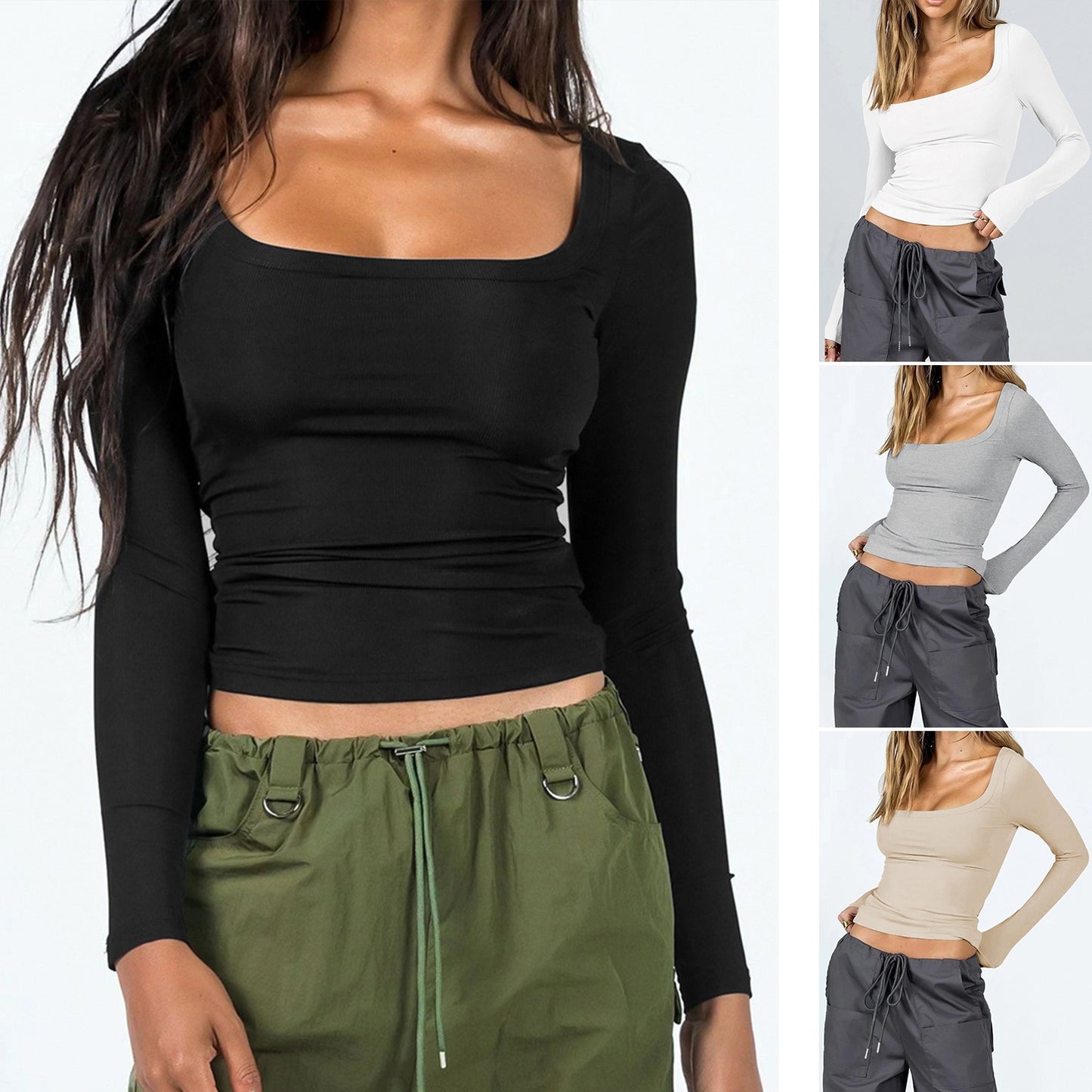 Maglia scollo quadrato