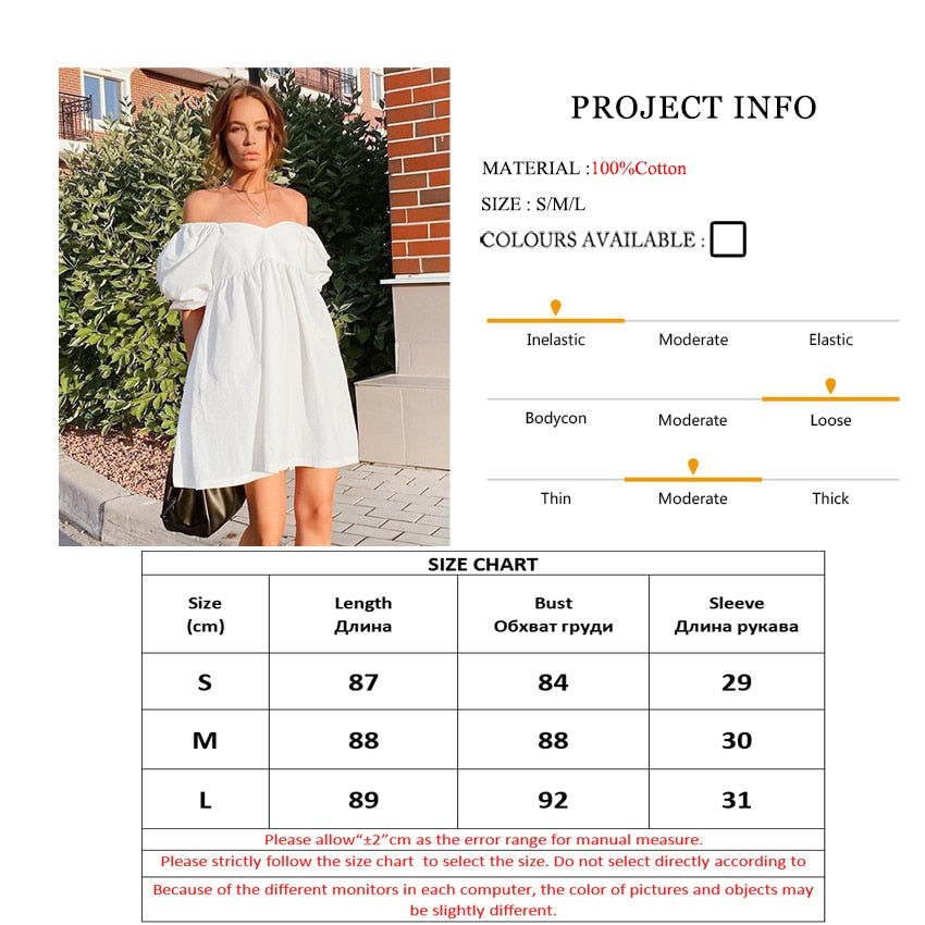 Abito svasato in cotone