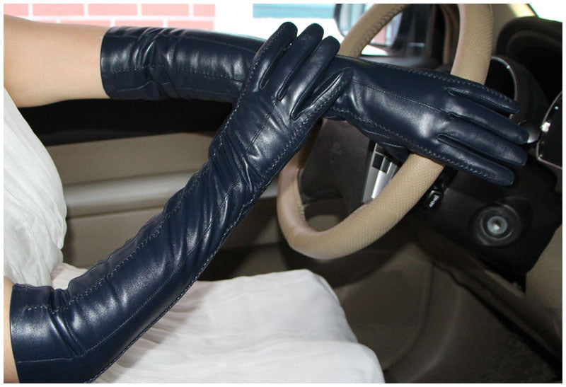 Guanti lunghi in pelle 47 cm