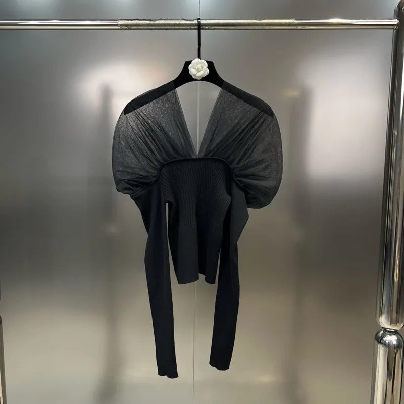 Maglia ventaglio plisse'