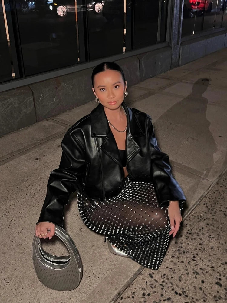 Gonna lunga a matita con strass