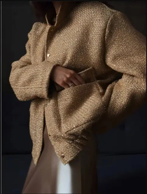 Bomber con micro pailettes