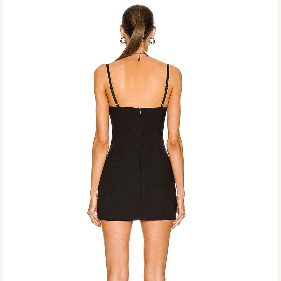 Abito mini coppe in strass