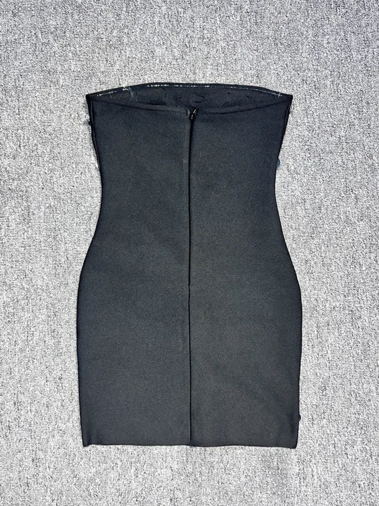 Mini abito bustier pietre applicate