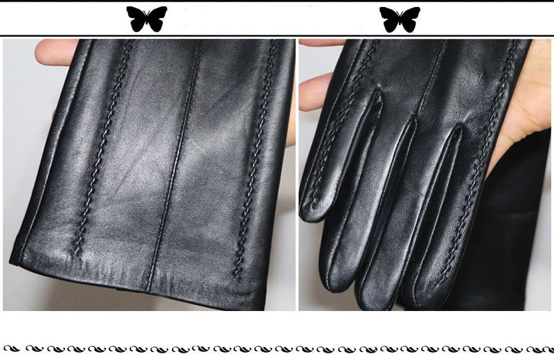 Guanti lunghi in pelle 47 cm