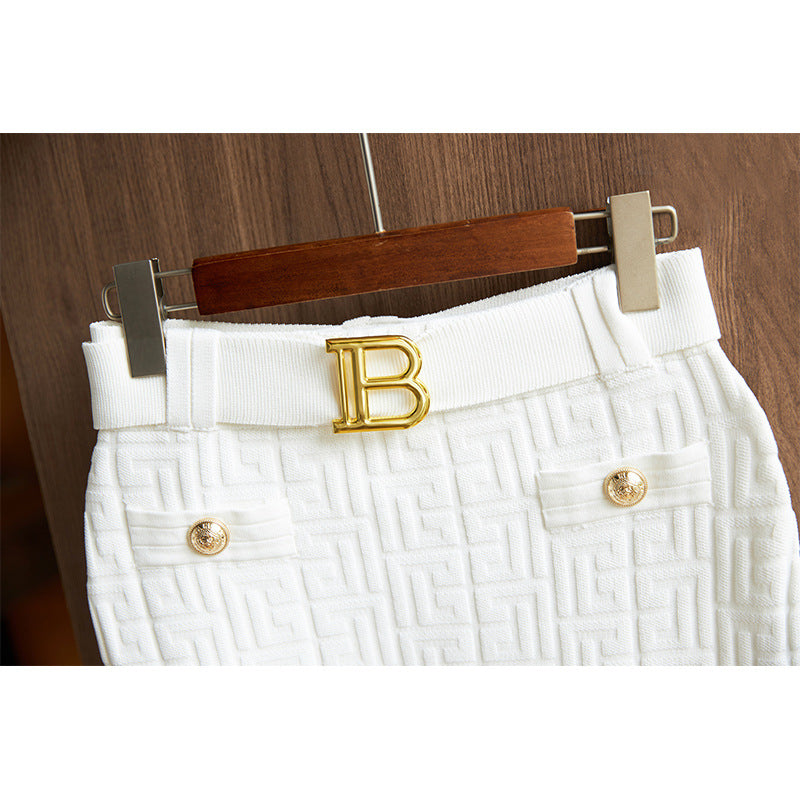 Completo giacchino e gonna elasticizzato