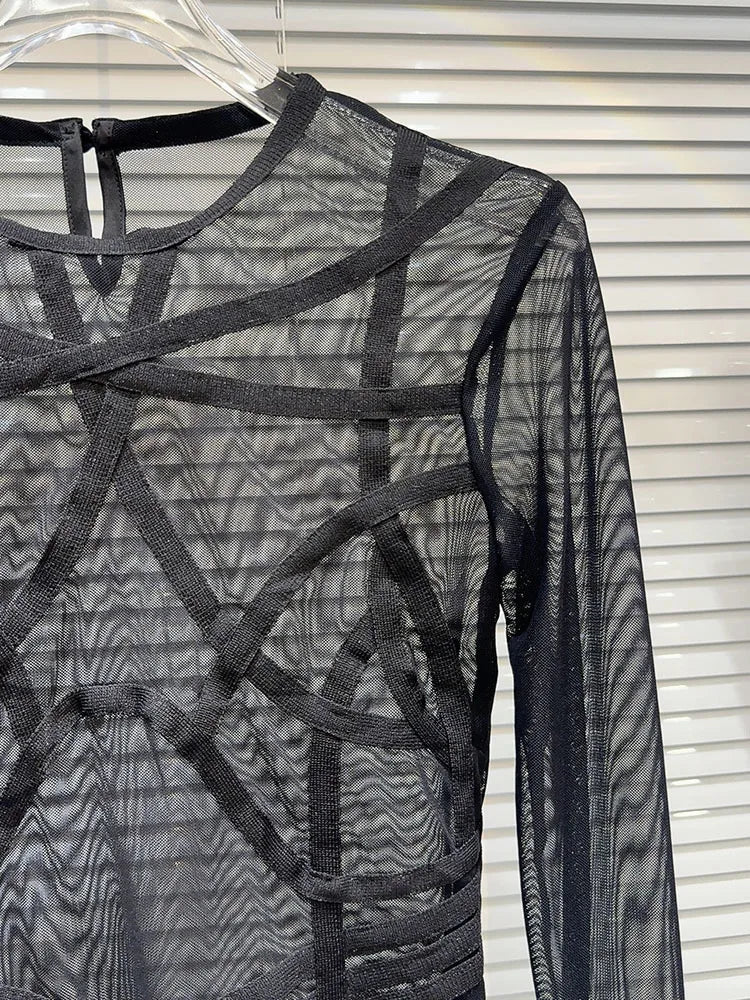 Maglia velo e velluto