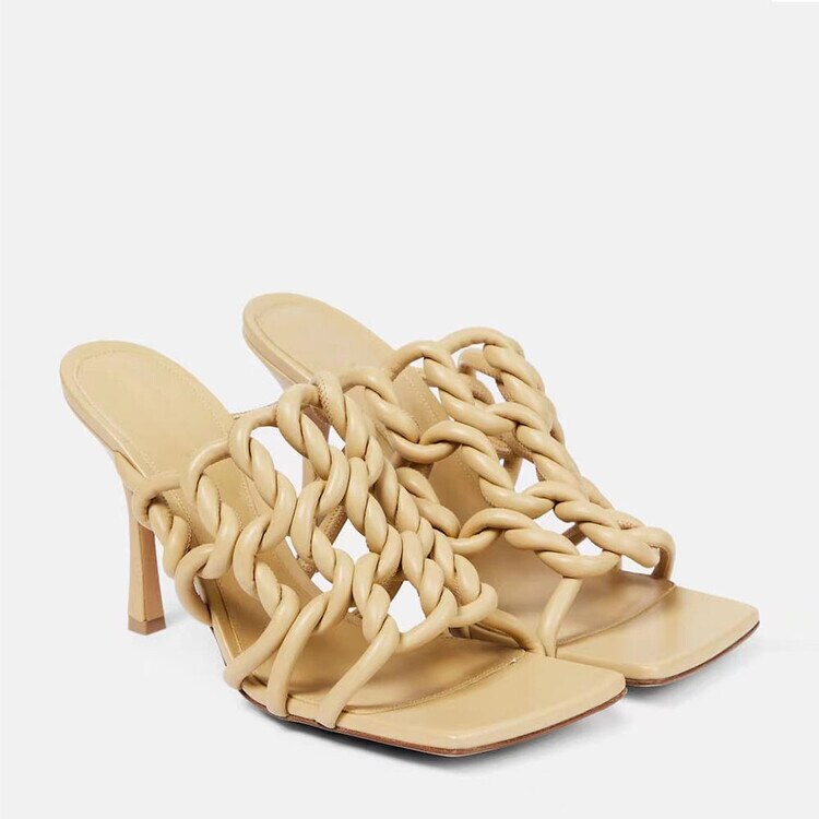 Sabot intrecciato tacco Più colori