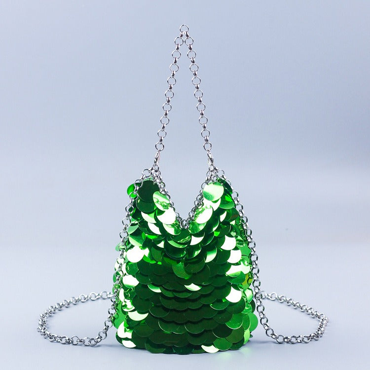 Mini secchiello da sera in macro pailettes