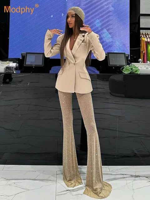 Completo bllazer e pantalone lurex