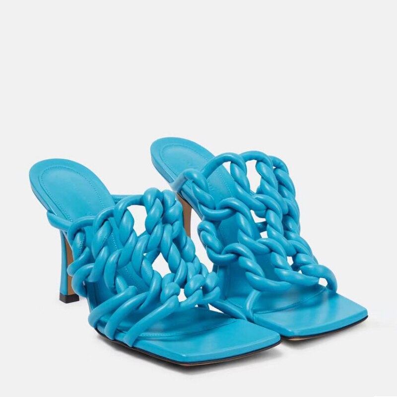 Sabot intrecciato tacco Più colori