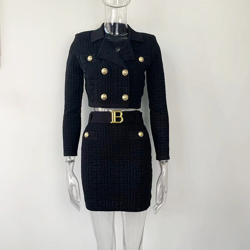 Completo giacchino e gonna elasticizzato