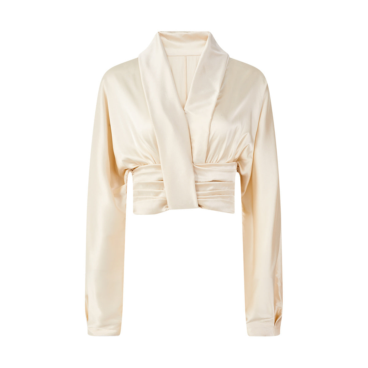 Camicetta corta tessuto lucido