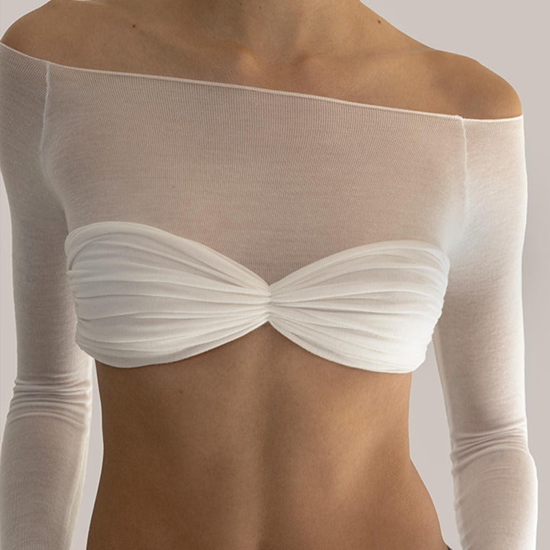 Top in maglia velata