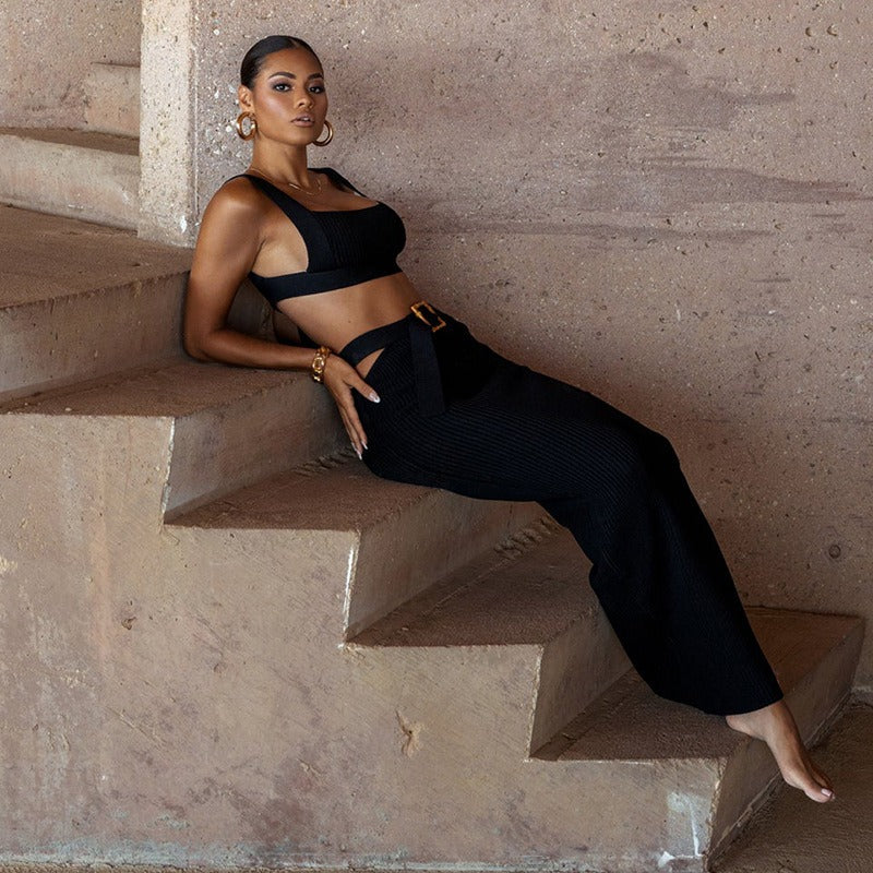 Completo in maglia top e gonna tubino