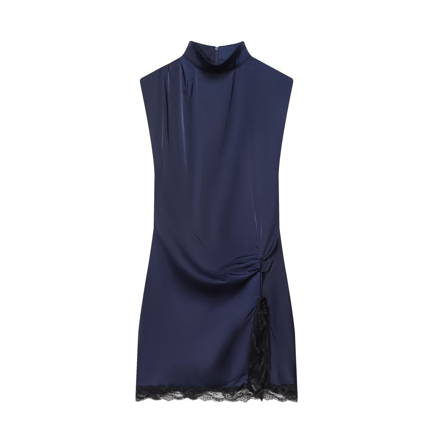 Abito coreana satin e pizzo