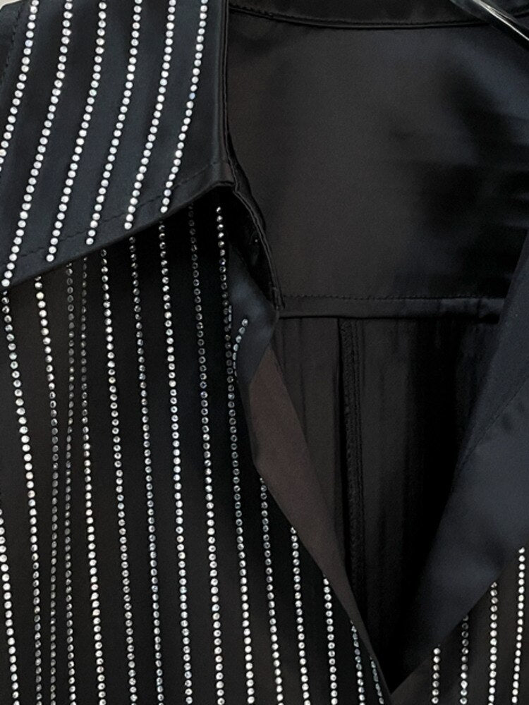 Completo gessato luminoso camicia e short