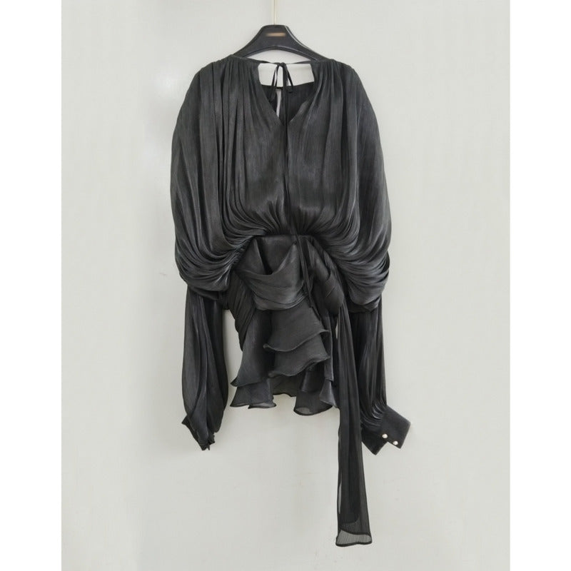 Mini dress svasato a balze