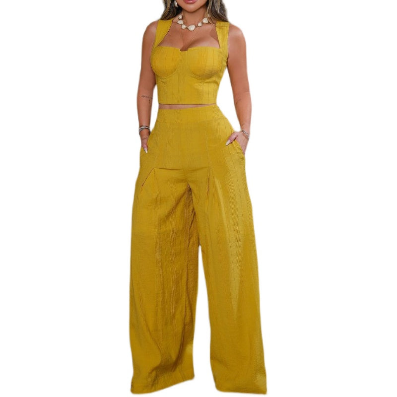 Completo leggero top e pantalone palazzo