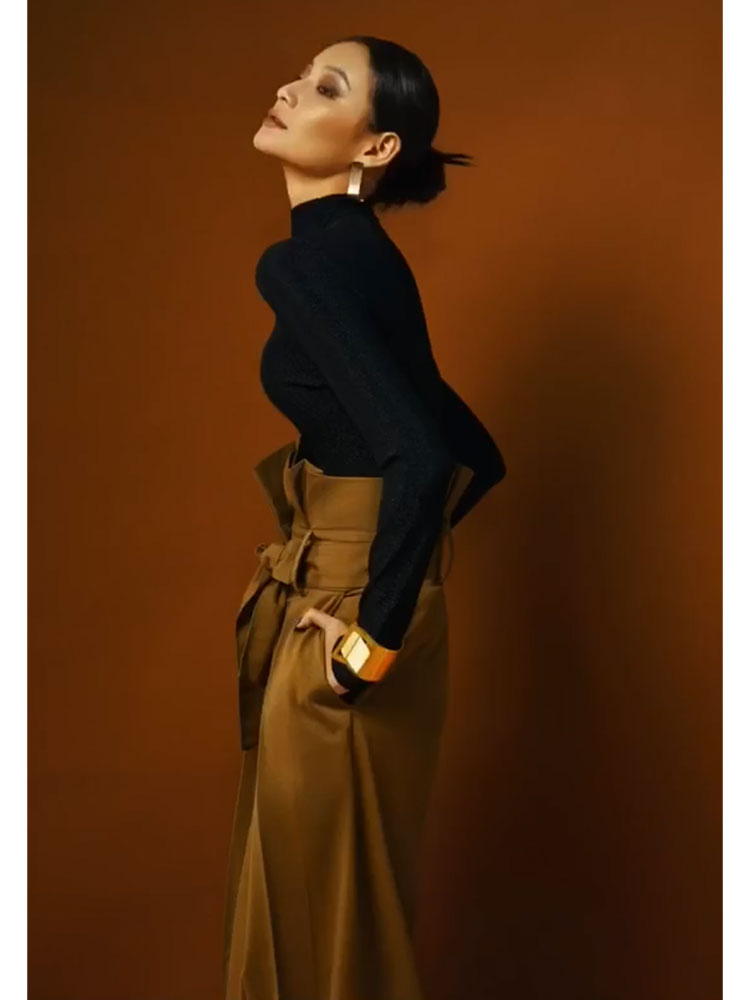 Pantalone palazzo vita alta con coulisse