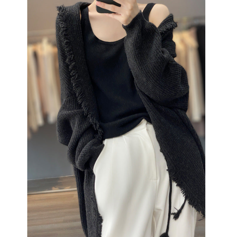 Cardigan con frangette