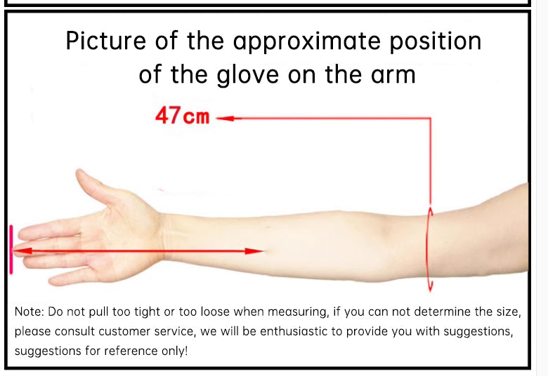 Guanti lunghi in pelle 47 cm