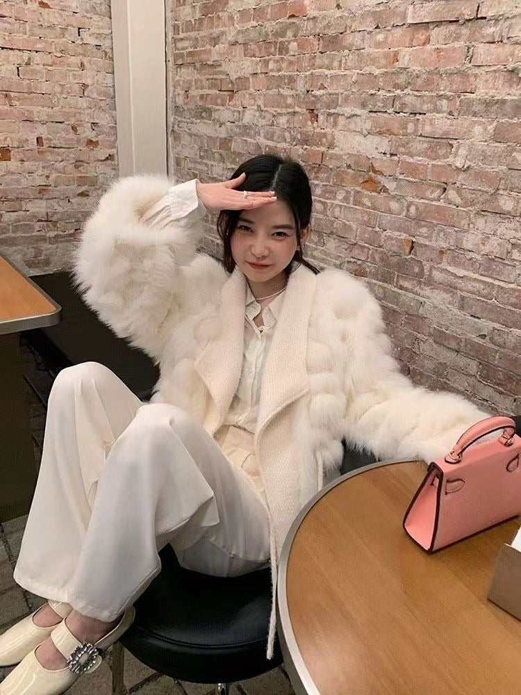 Cardigan con pelliccia