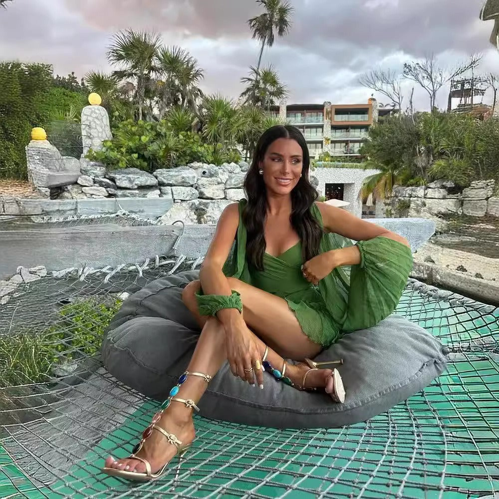 Abito svasato in chiffon