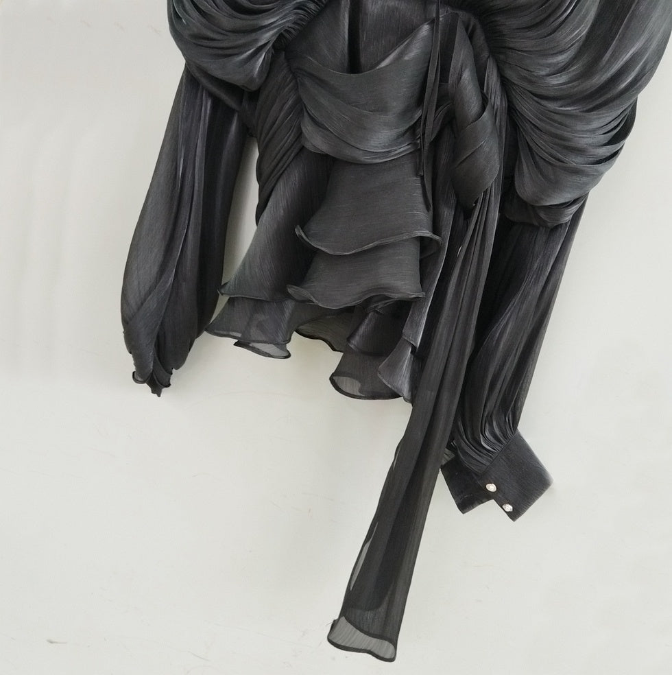 Mini dress svasato a balze