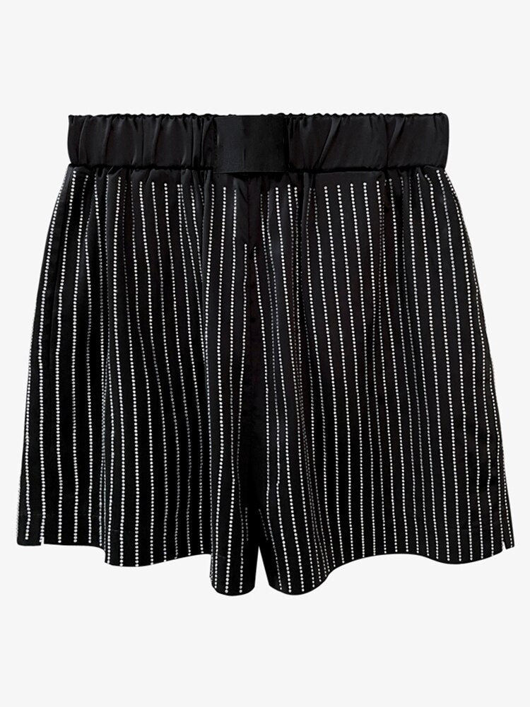 Completo gessato luminoso camicia e short