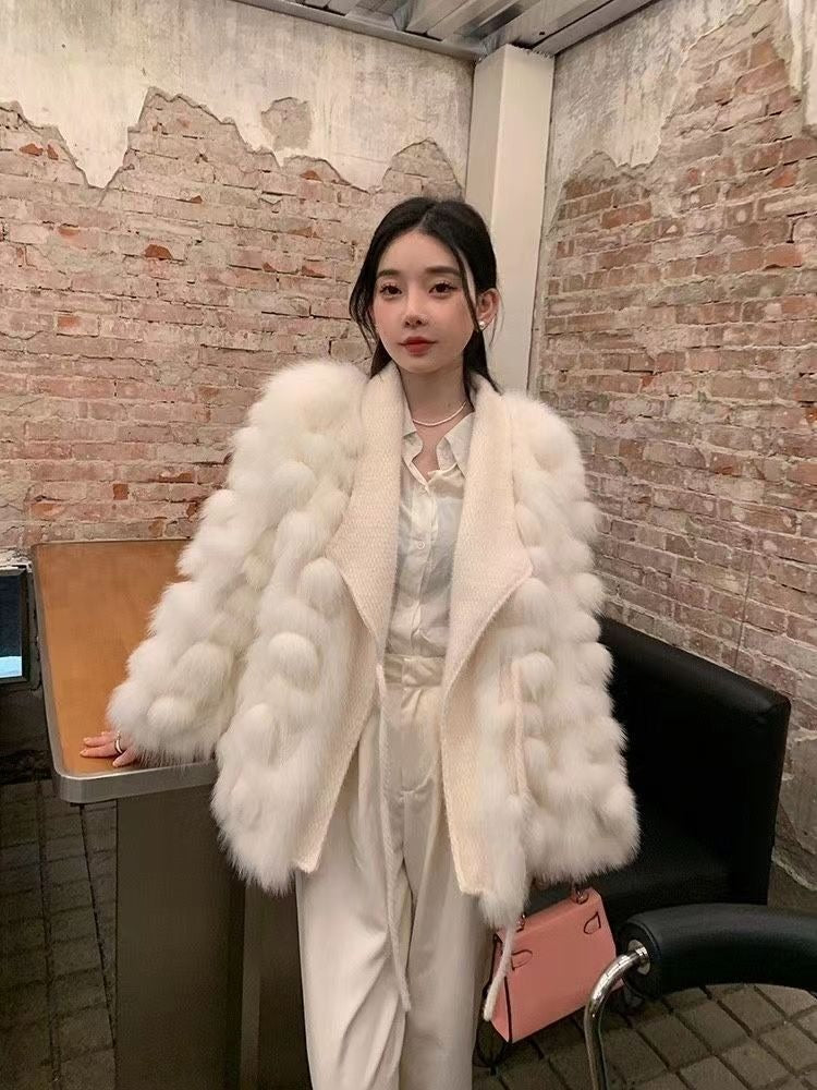 Cardigan con pelliccia