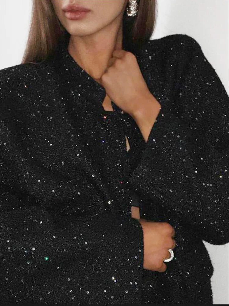 Bomber con micro pailettes