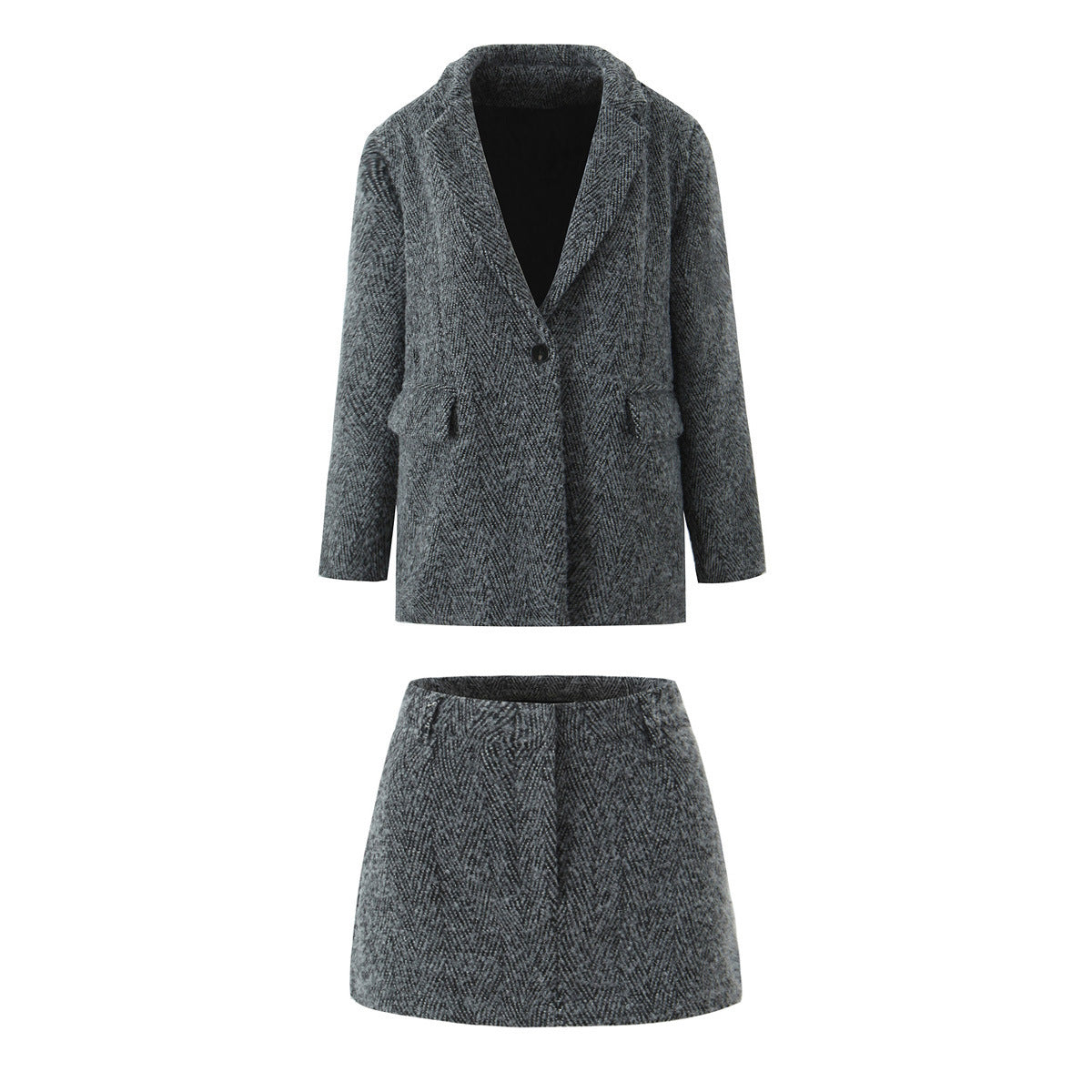 Completo blazer e gonna in tweed