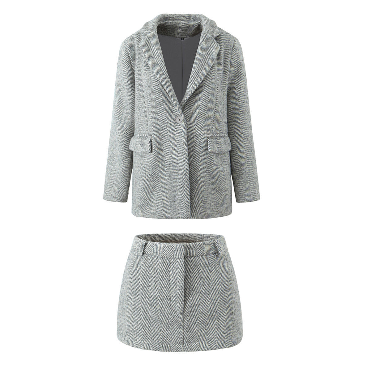 Completo blazer e gonna in tweed