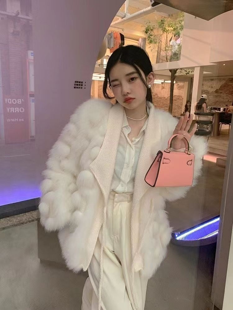 Cardigan con pelliccia