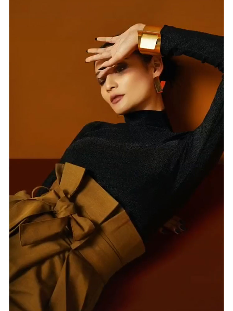 Pantalone palazzo vita alta con coulisse