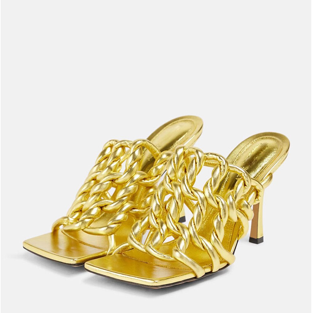 Sabot intrecciato tacco Più colori