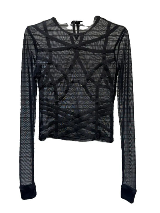 Maglia velo e velluto