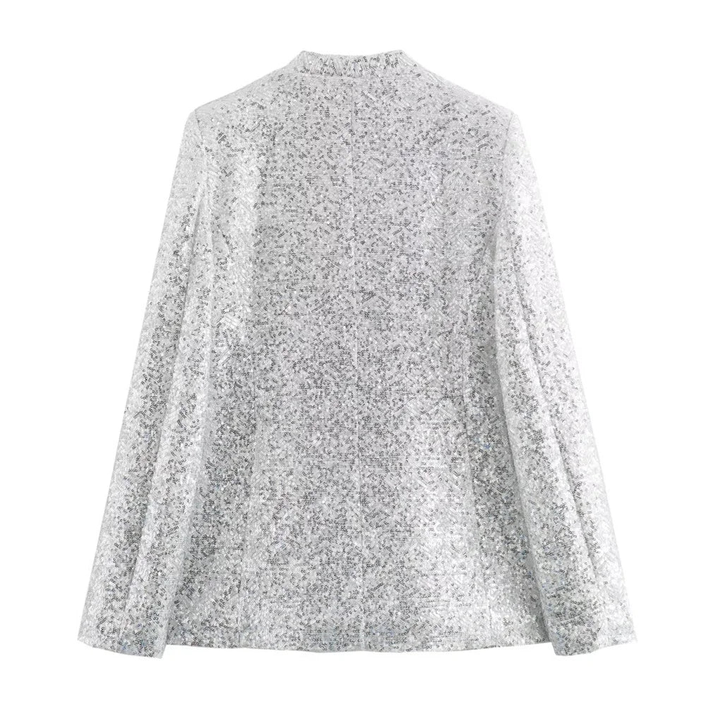 Completo in pailettes blazer e short